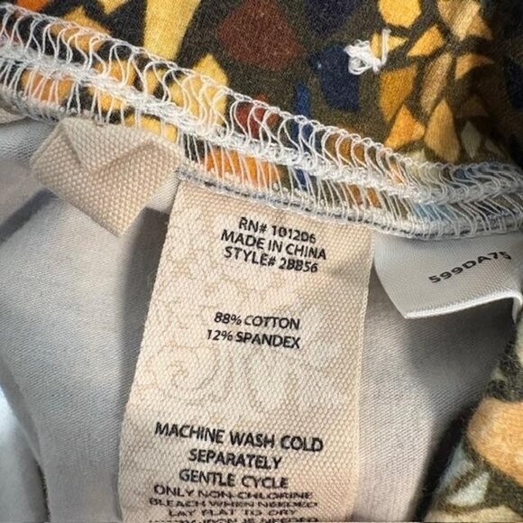 Soft Surroundings Pants Womens XS Multicolor Mosaic Print Leggings Blue 2BB56 - Picture 6 of 9